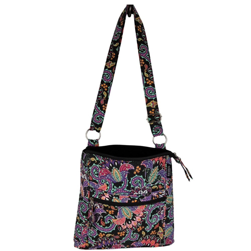 Waverly‎ Inspirations Quilted Paisley Crossbody Bag Purse Adjustable Strap